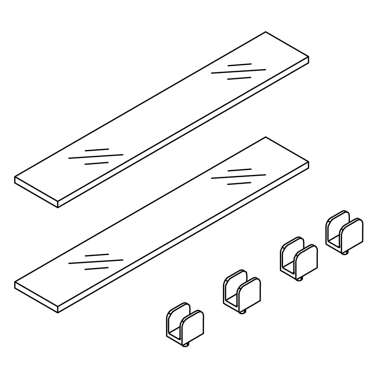 KOHLER K-1445688 Service Kit, 30" Shelf With C Clips