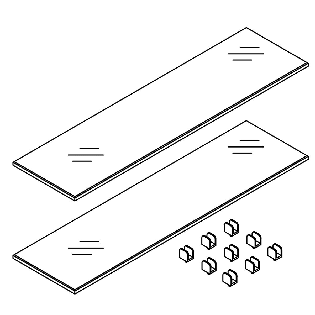 KOHLER K-1522018 Glass Shelf Kit