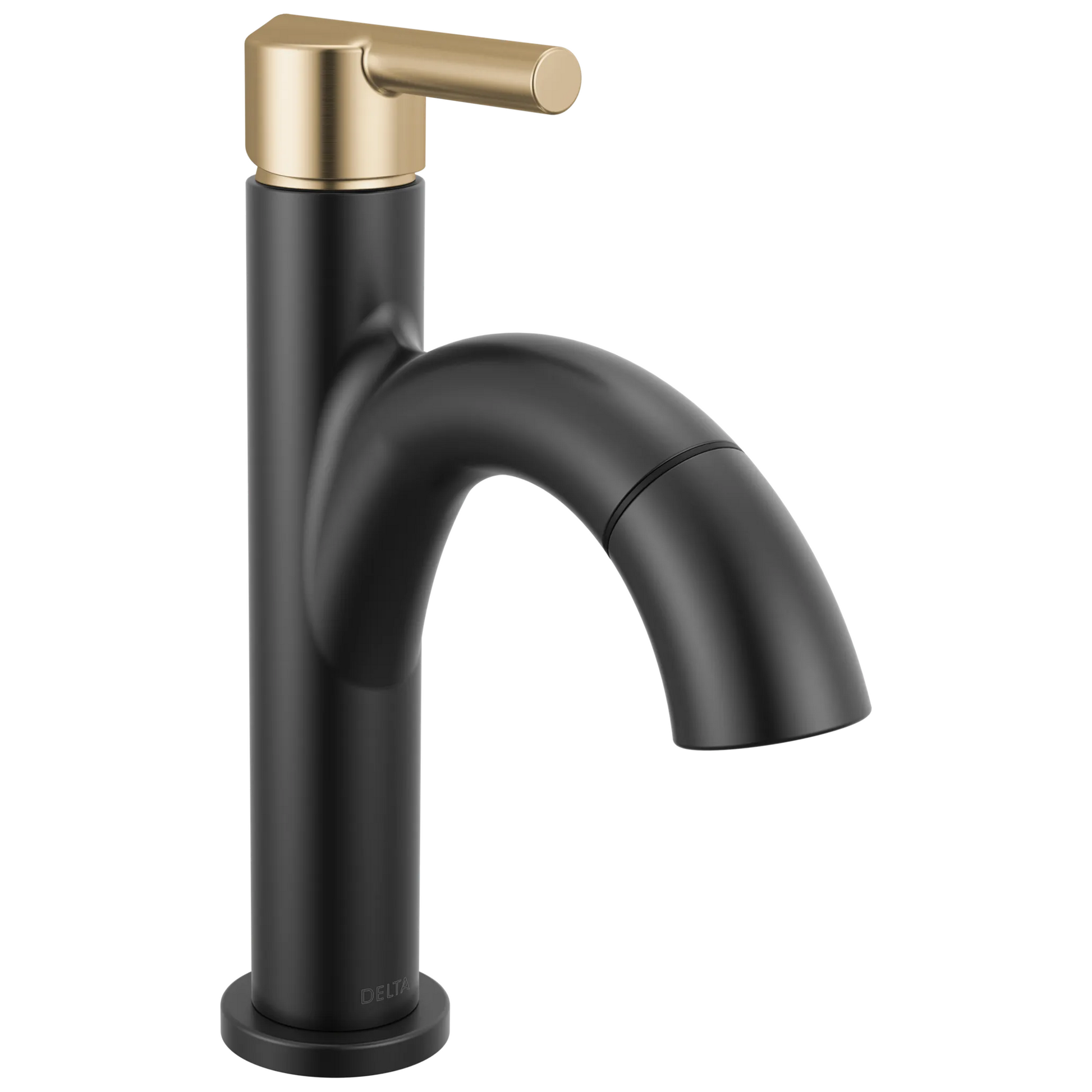 Delta Nicoli 15749LF Single Handle Pull-Down Bathroom Faucet - Matte Black / Champagne Bronze