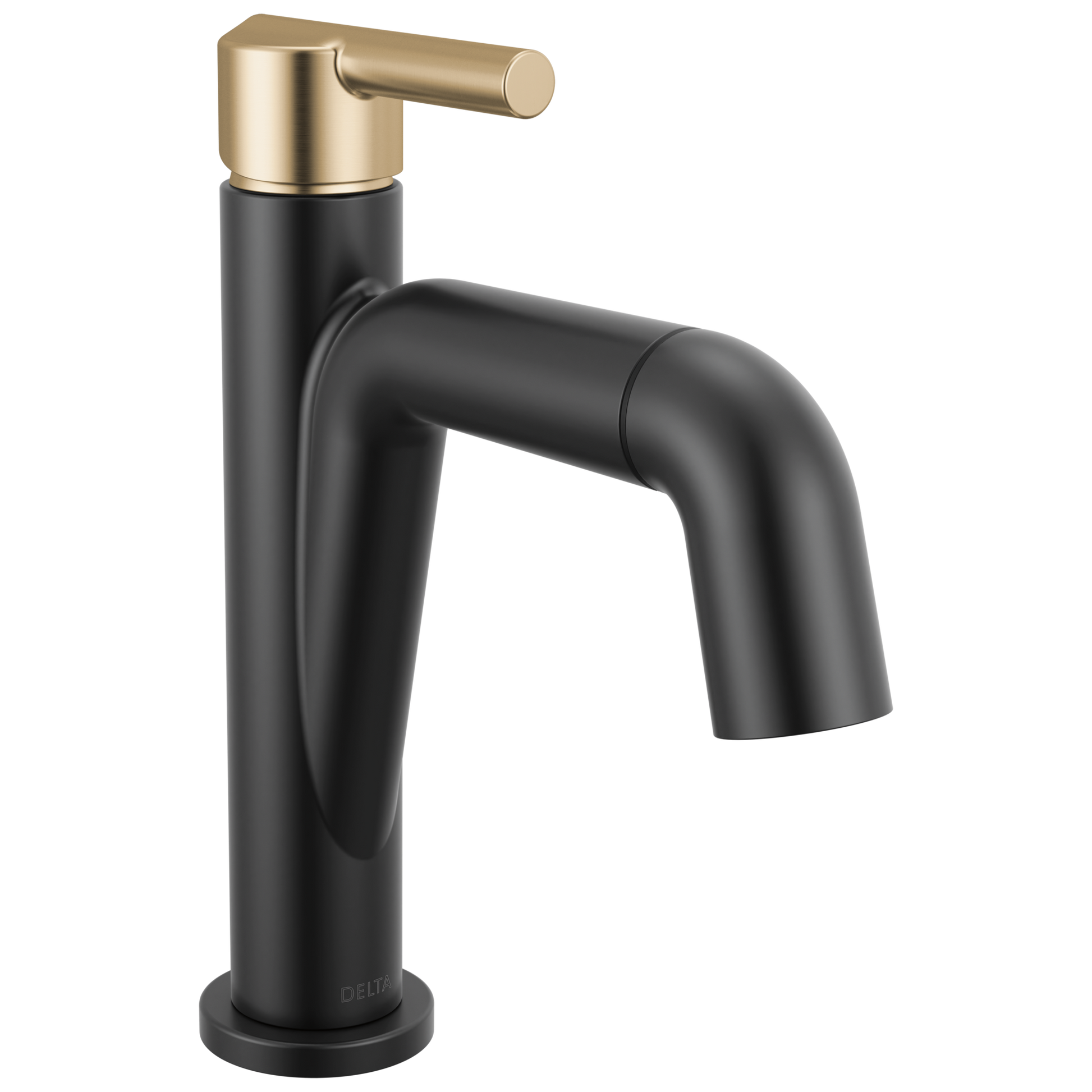 Delta Nicoli 15849LF Single Handle Pull-Down Bathroom Faucet - Matte Black / Champagne Bronze