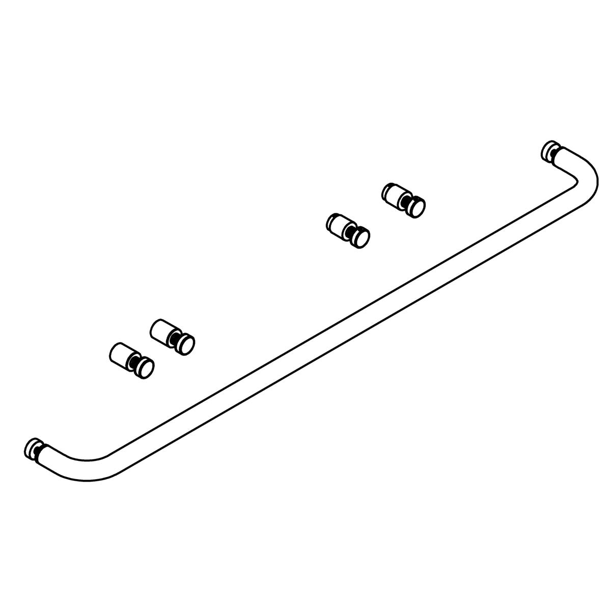 KOHLER K-1599686-01 Towel Bar 18" And Knob Kit
