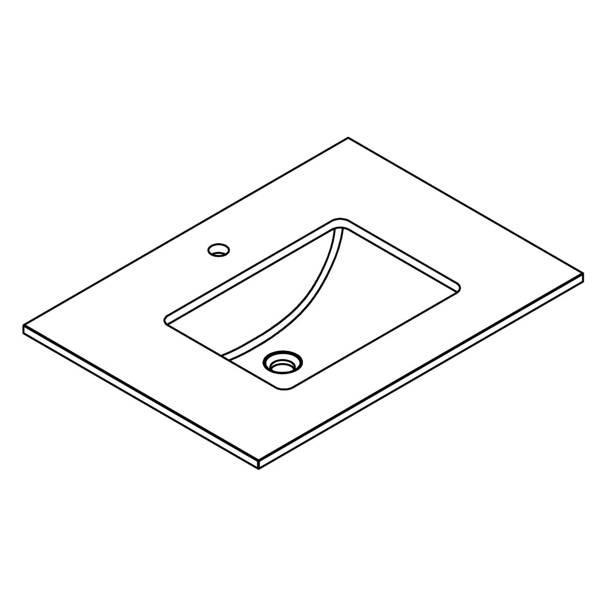 KOHLER K-1612877 31 Quartz Vanity Top And Sink Kit