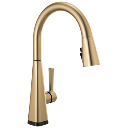 Delta Lenta 19802TLZ Single-Handle Pull-Down Kitchen Faucet with TouchTouch 2O Technology - Champagne Bronze