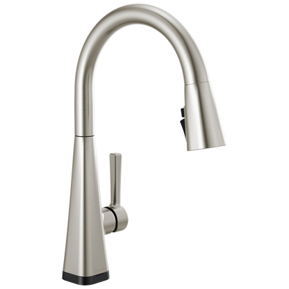 Delta Lenta 19802TLZ Single-Handle Pull-Down Kitchen Faucet with TouchTouch 2O Technology - Spotshield Stainless