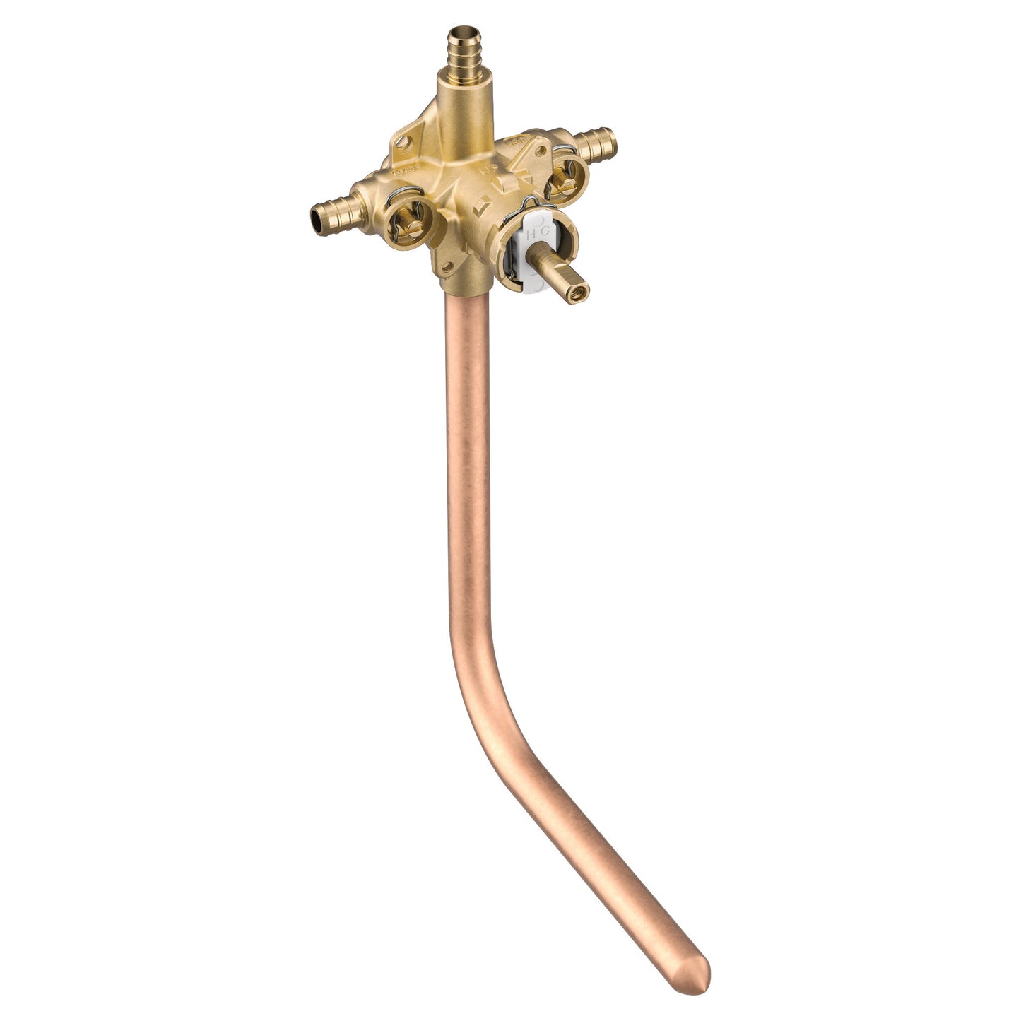 Posi-Temp(R) 1/2" crimp ring PEX connection includes pressure balancing