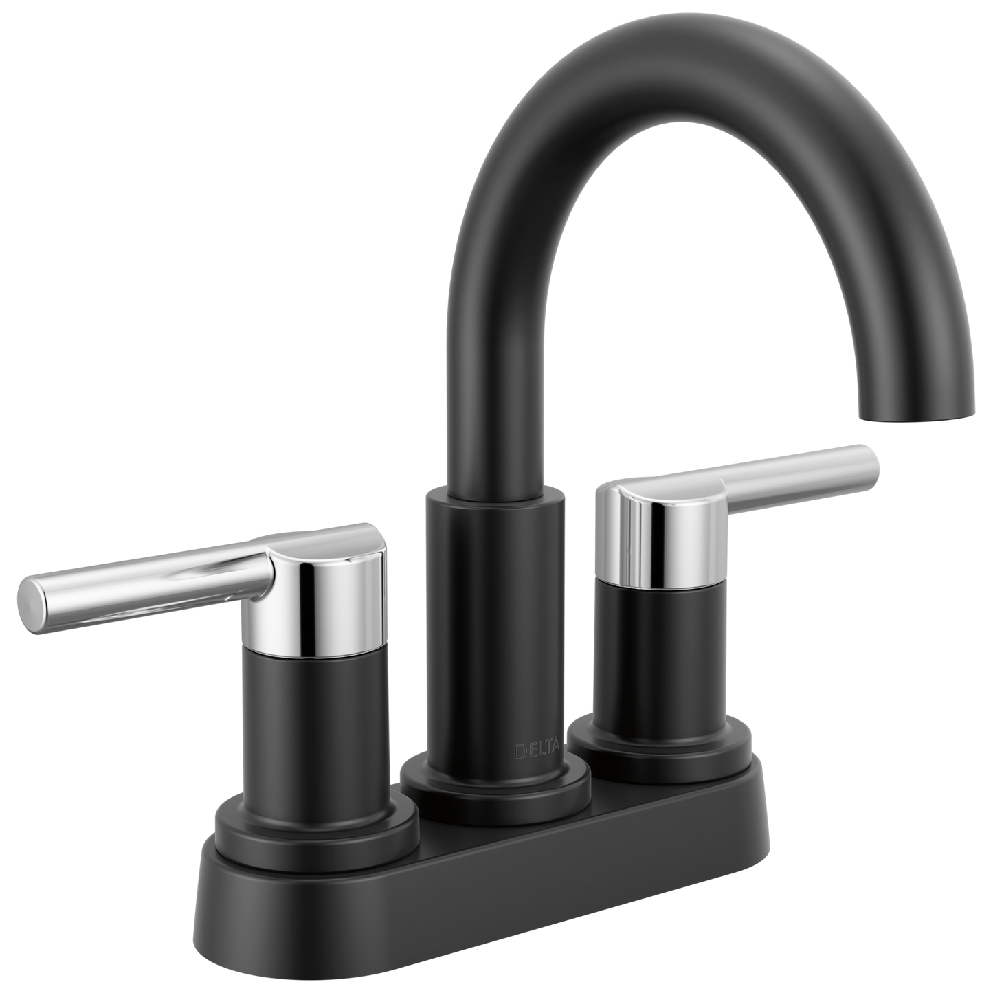 Delta Nicoli 25749LF Two Handle Centerset Bathroom Faucet - Matte Black / Chrome