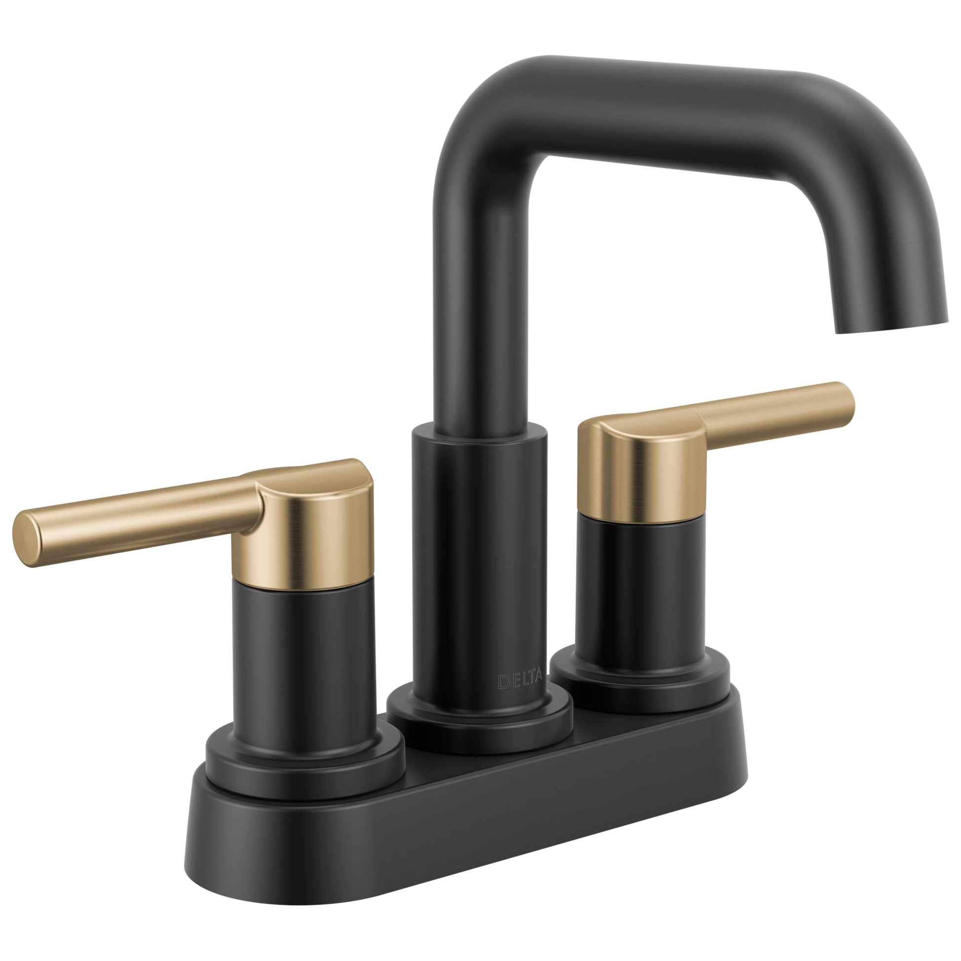 Delta Nicoli 25849LF Two Handle Centerset Bathroom Faucet - Matte Black / Champagne Bronze