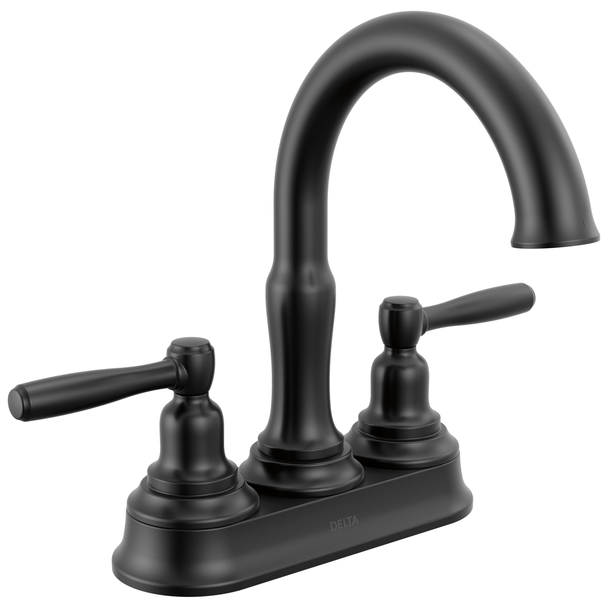 Delta Roe 25985LF Two Handle Centerset Bathroom Faucet - Matte Black
