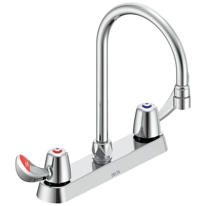 Two Handle 8" Cast Deck-Mount Faucet
