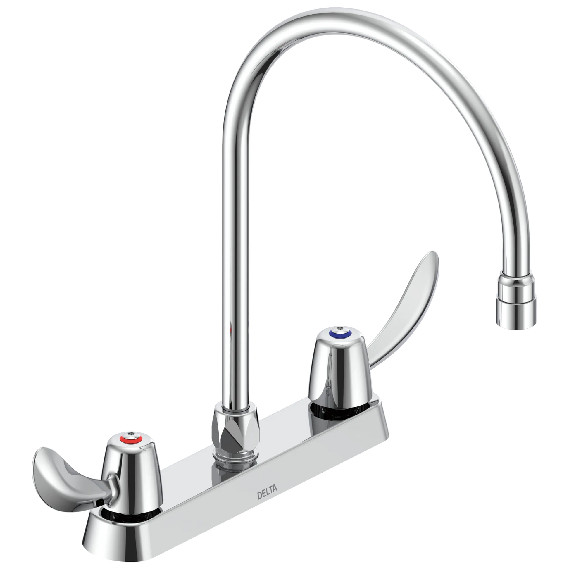 Commercial 26C3 26C3932 Two Handle 8 In Cast Deck-Mount Faucet - Chrome