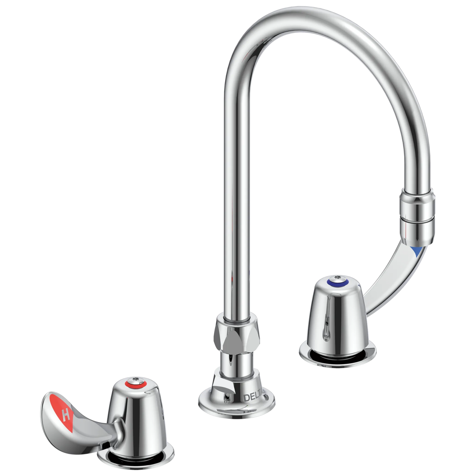 Commercial 27C1 / 27C2 27C2942 Two Handle 8" Below Deck-Mount Faucet - Chrome