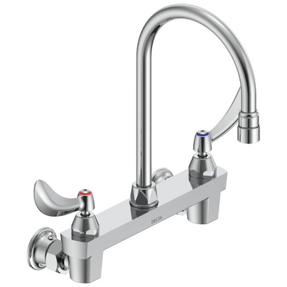 Commercial 28C3 / 28C4 / 28C6 28C4934 Two Handle 8 In Wallmount Service Sink Faucet