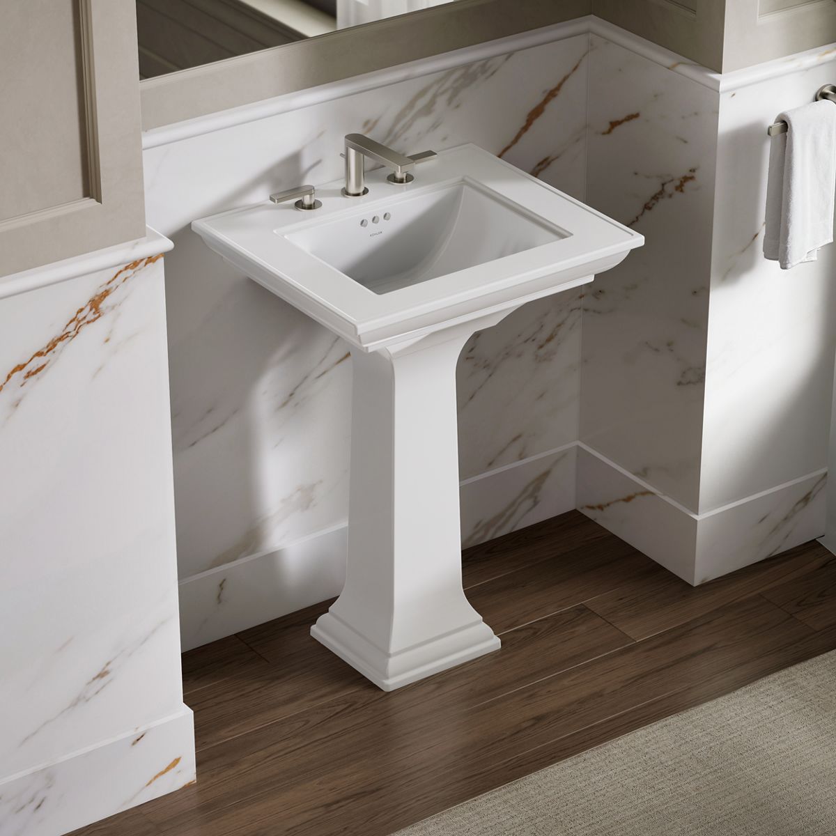 KOHLER K-2344-8-0 White - Closeroomview Square