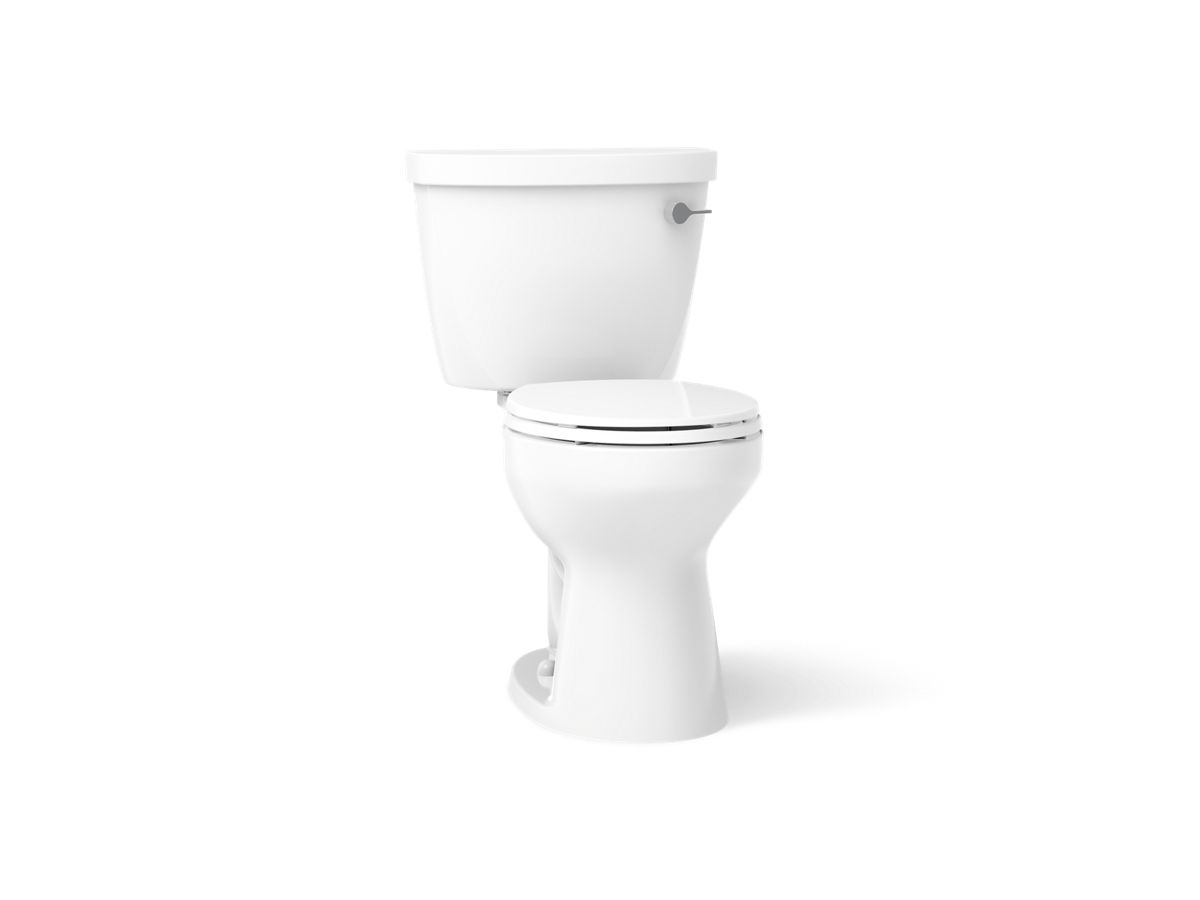 KOHLER K-31641-DRYRA Cimarron Two-piece Round-front Toilet, 1.28 GPF - angled product view