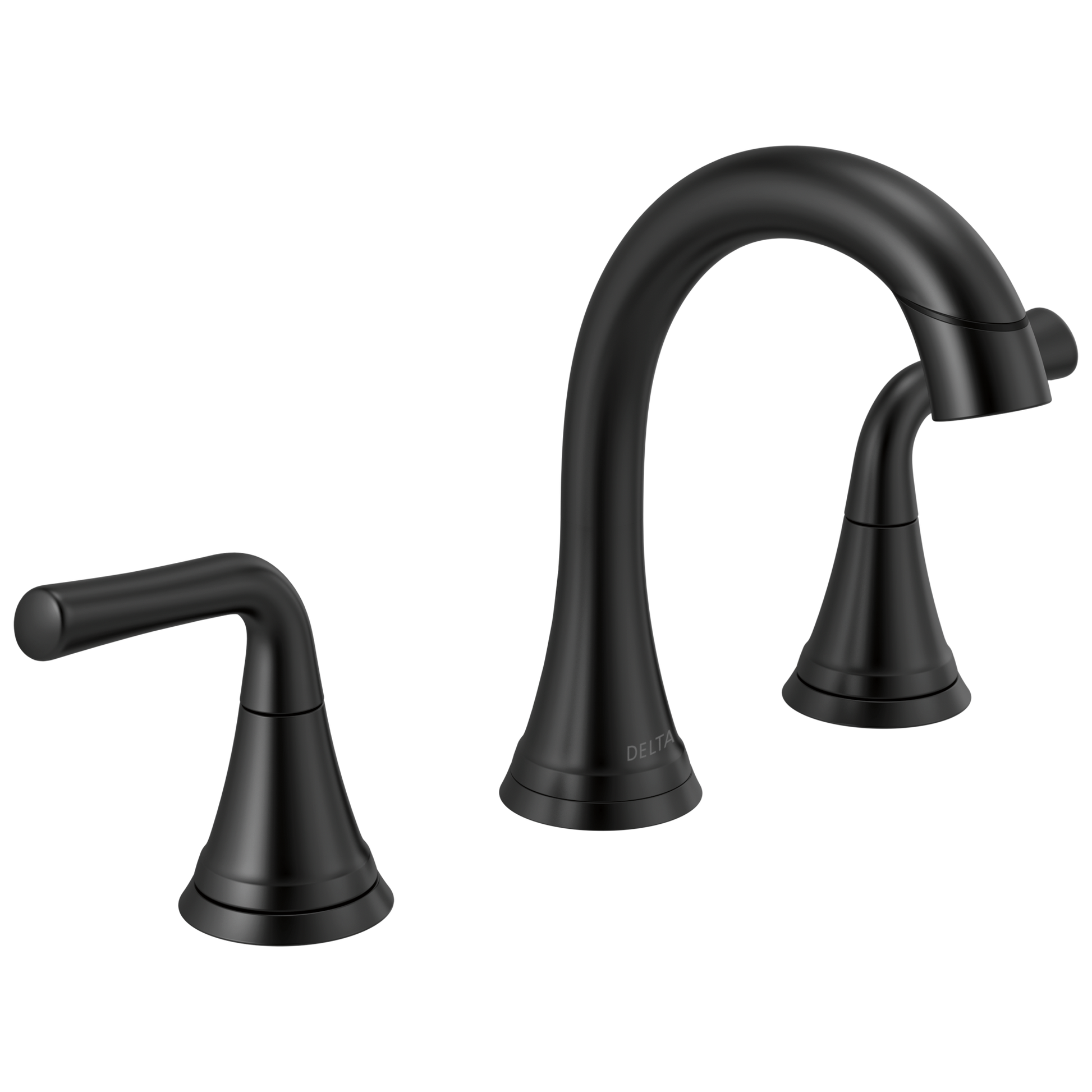 Delta Kayra 3533LF Two Handle Widespread Pull-Down Bathroom Faucet - Matte Black