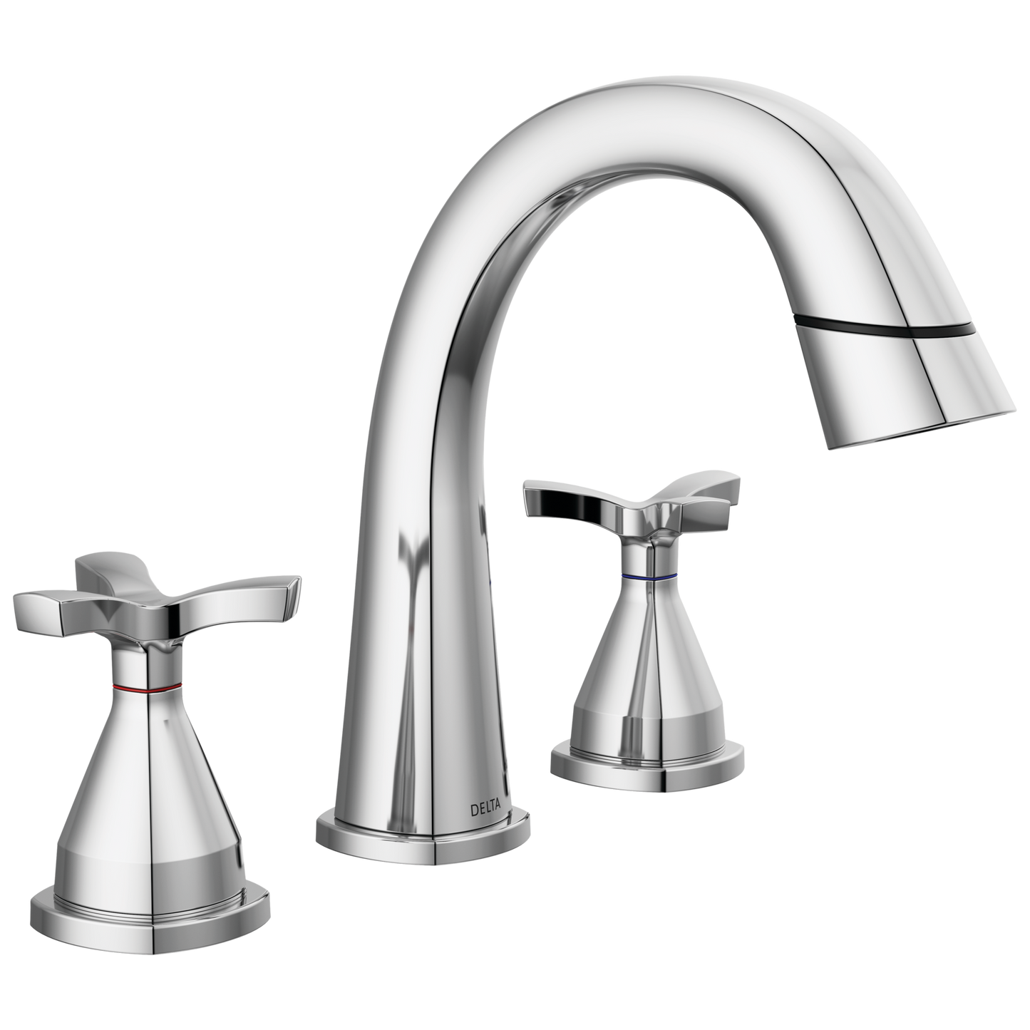 Delta Stryke: Two Handle Widespread Pull Down Bathroom Faucet