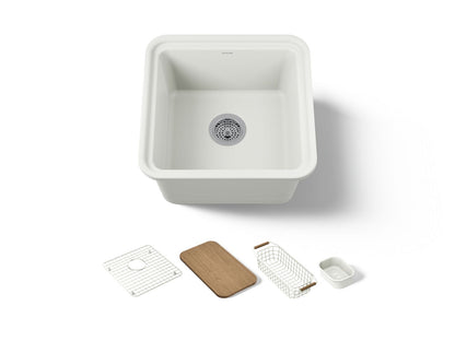 KOHLER K-36259-PC Audrine 18-5/8" undermount workstation bar sink