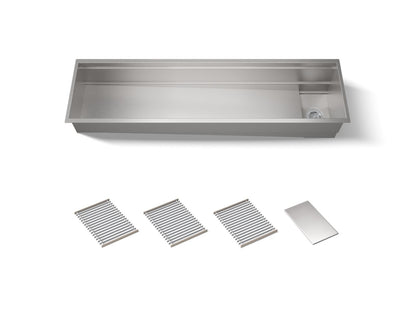 KOHLER K-37905 Synthos 69-3/4" undermount single-bowl kitchen sink