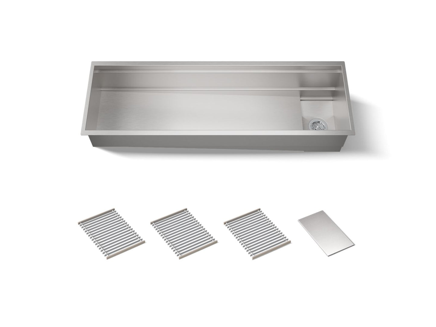 KOHLER K-37906 Synthos 57-3/4" undermount single-bowl kitchen sink