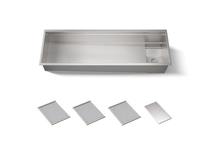 KOHLER K-37906 Synthos 57-3/4" undermount single-bowl kitchen sink
