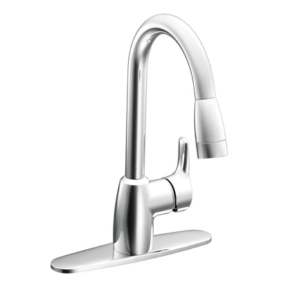 Moen CA42519 Baystone 1H Kd Pd Lvr Fsl 3/8 Qc Chr