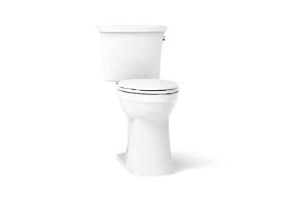 KOHLER K-43201-RA Kelston Tall Two-piece Elongated Toilet, 1.28 GPF - angled product view