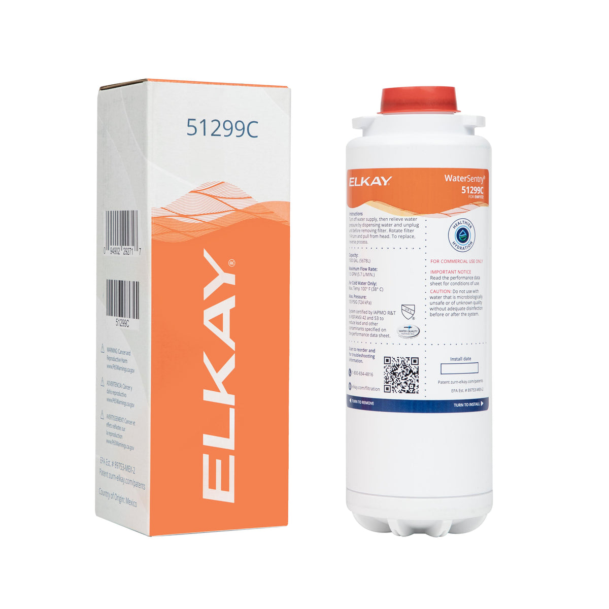 Elkay WaterSentry Lead + Microplastics NSF/ANSI Certified 1500 Gal 12 Month Filter