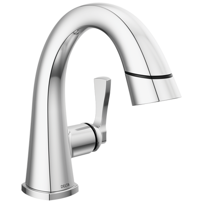 Single Handle Pull-Down Bathroom Faucet