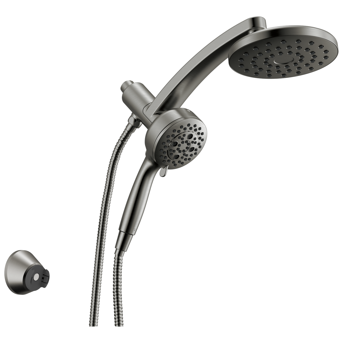 Delta Universal Showering Components 58600 PivotPro 3-in-1 Combination Shower - Lumicoat Black Stainless