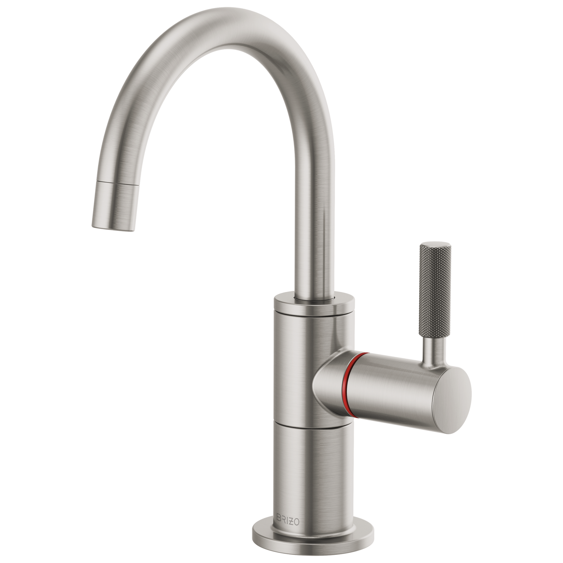 Brizo Litze 61343LF Instant Hot Faucet with Arc Spout and Knurled Handle - Stainless