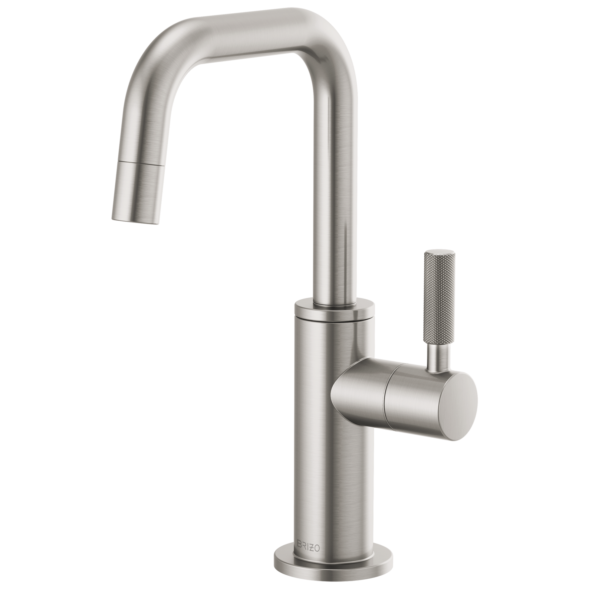 Brizo Litze 61353LF-C Beverage Faucet with Square Spout and Knurled Handle - Stainless