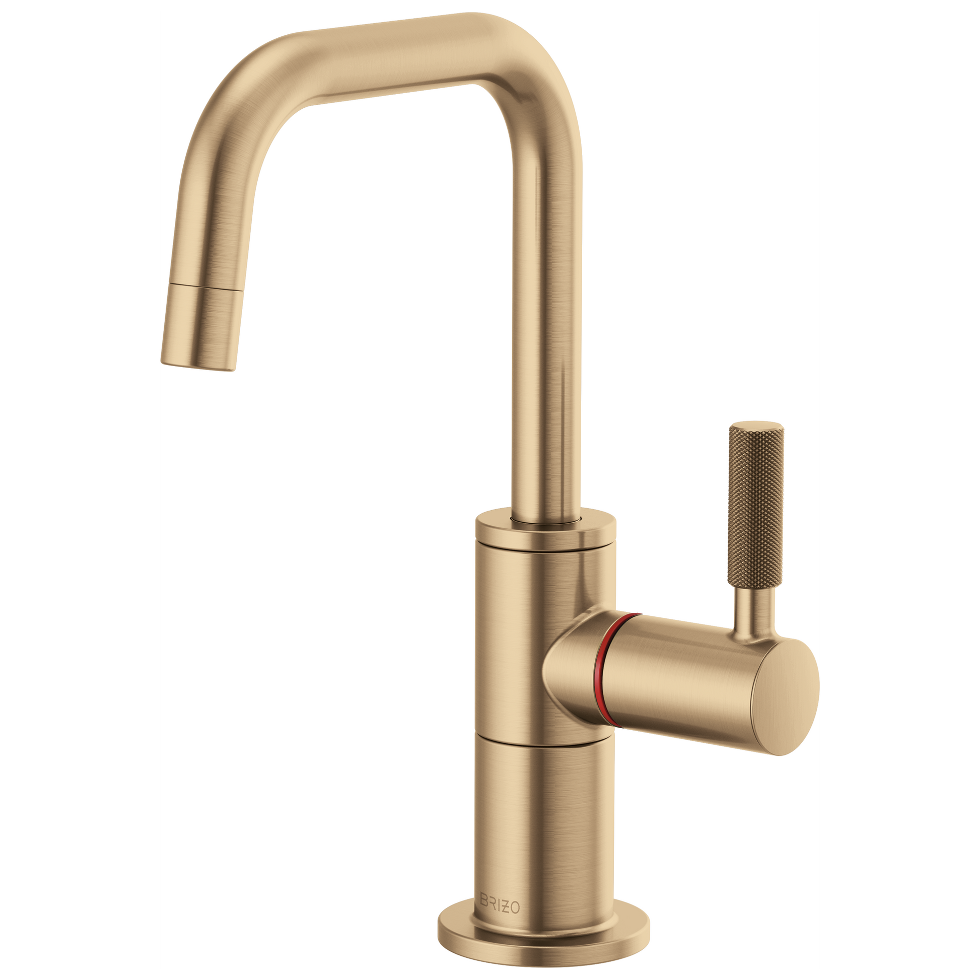 Brizo Litze 61353LF Instant Hot Faucet with Square Spout and Knurled Handle - Luxe Gold