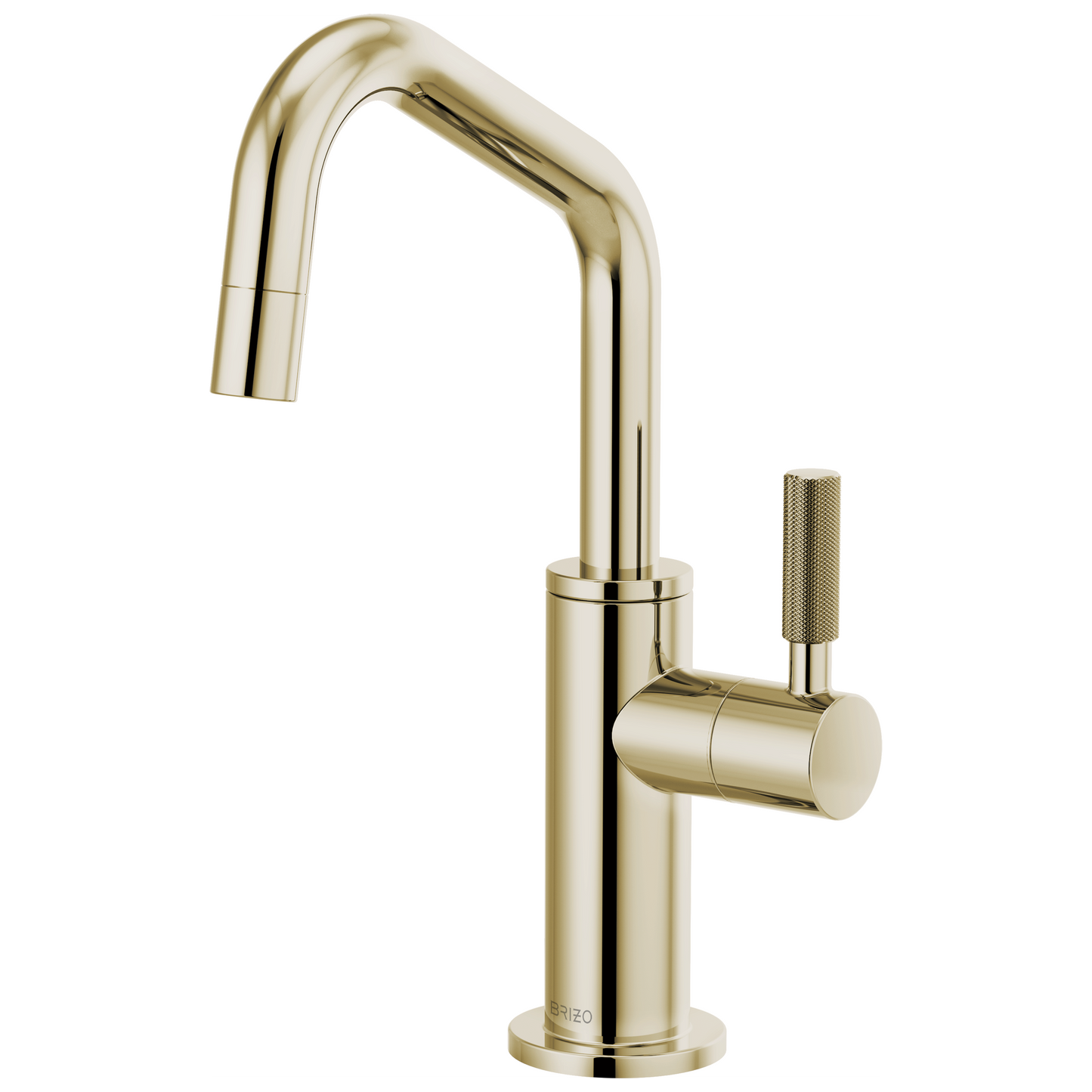 Beverage Faucet with Angled Spout and Knurled Handle