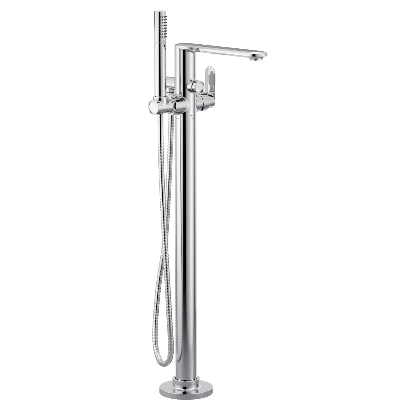 one-handle tub filler includes hand shower