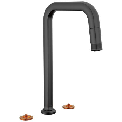 Widespread Pull-Down Faucet with Square Spout - Less Handles