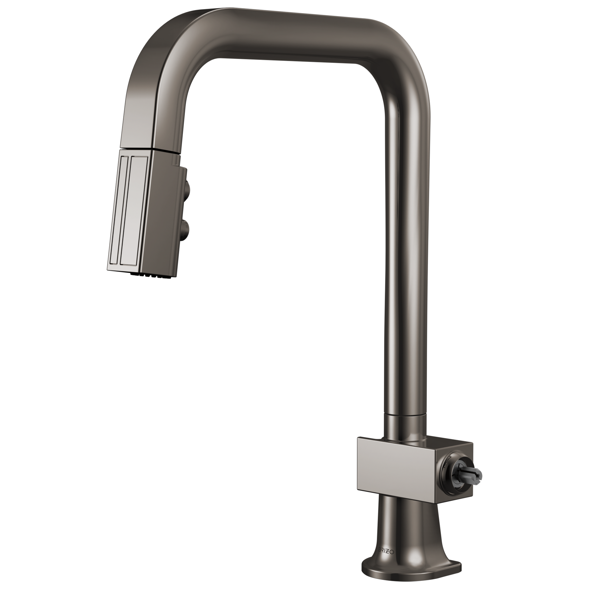 Brizo Frank Lloyd Wright 63023LF Pull-Down Kitchen Faucet with Square Spout - Less Handle - Brilliance Black Onyx