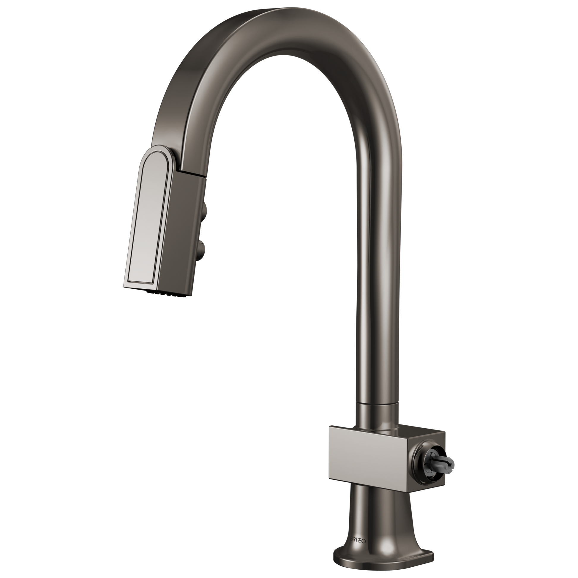 Brizo Frank Lloyd Wright 63922LF Pull-Down Prep Faucet with Arc Spout - Less Handle - Brilliance Black Onyx