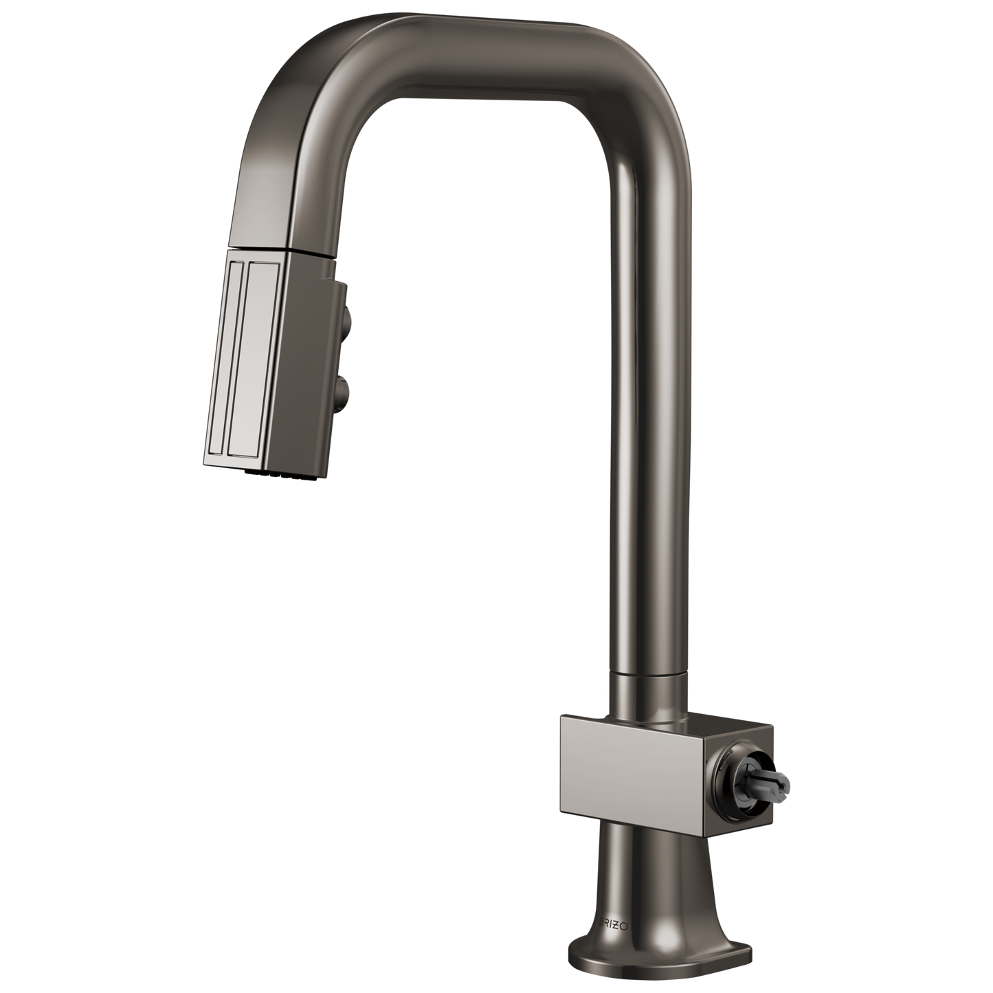 Brizo Frank Lloyd Wright 63923LF Pull-Down Prep Faucet with Square Spout - Less Handle - Brilliance Black Onyx