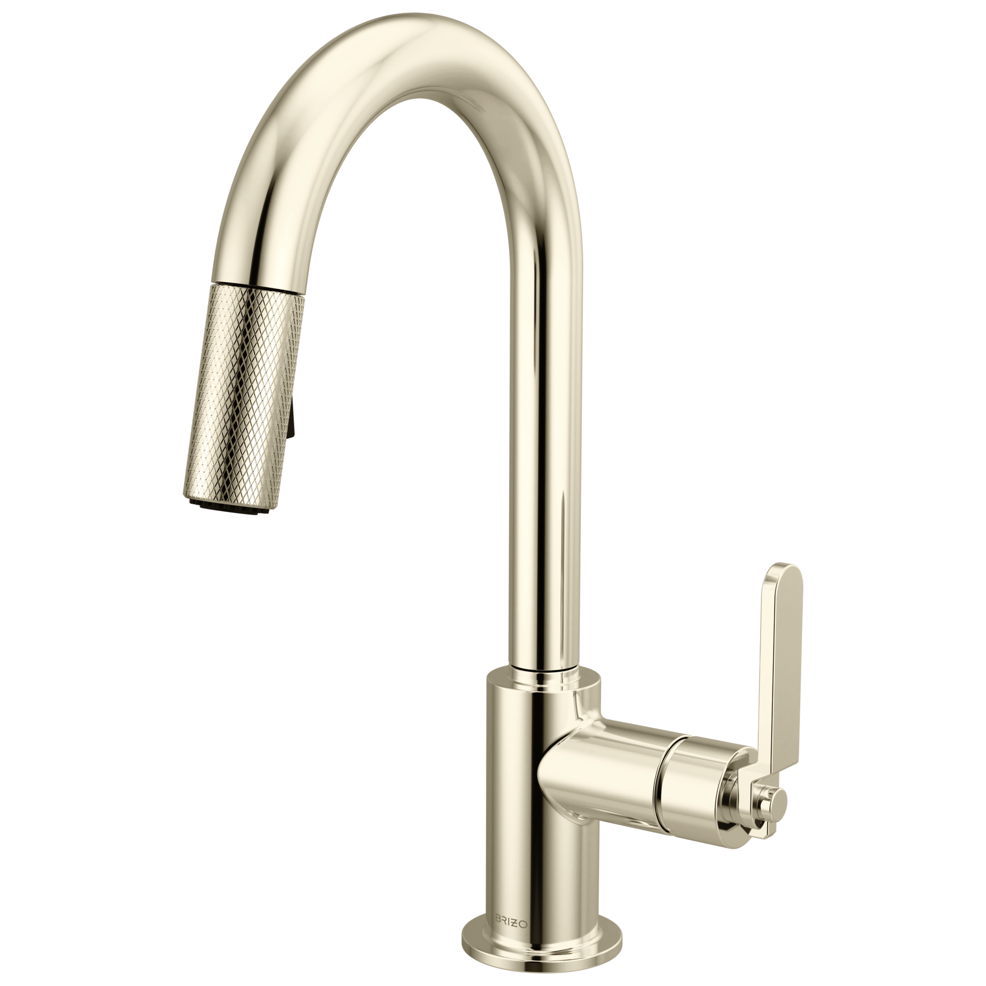 Brizo Litze 63944LF Pull-Down Prep Faucet with Arc Spout - Industrial Handle - Polished Nickel