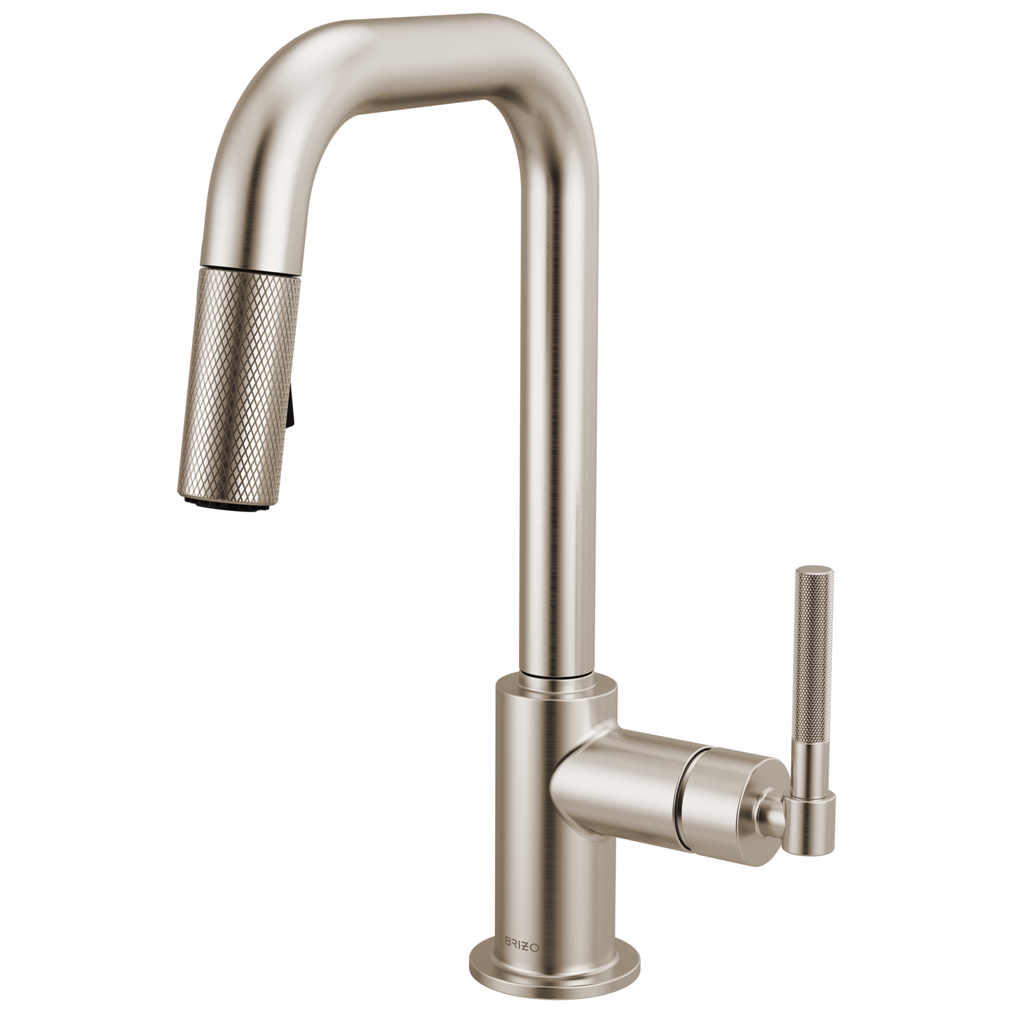 Brizo Litze 63953LF Pull-Down Prep Faucet with Square Spout - Knurled Handle - Stainless