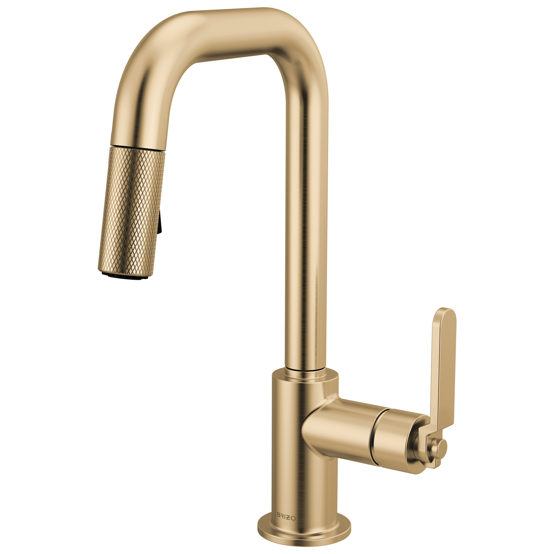 Brizo Litze 63954LF Pull-Down Prep Faucet with Square Spout - Industrial Handle - Luxe Gold