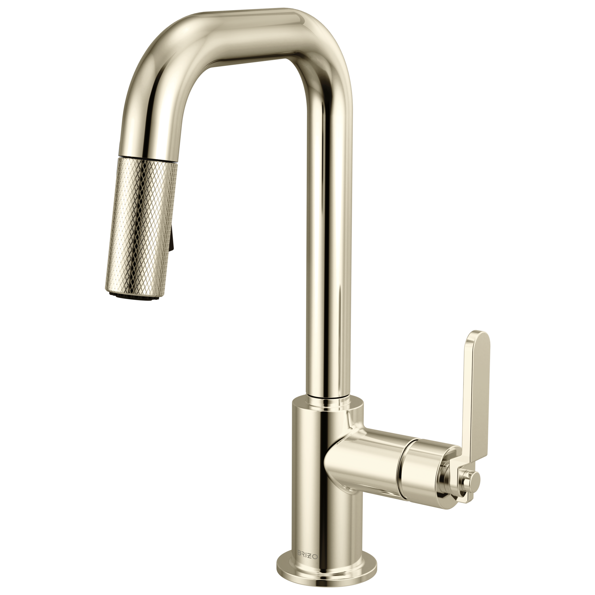 Brizo Litze 63954LF Pull-Down Prep Faucet with Square Spout - Industrial Handle - Polished Nickel