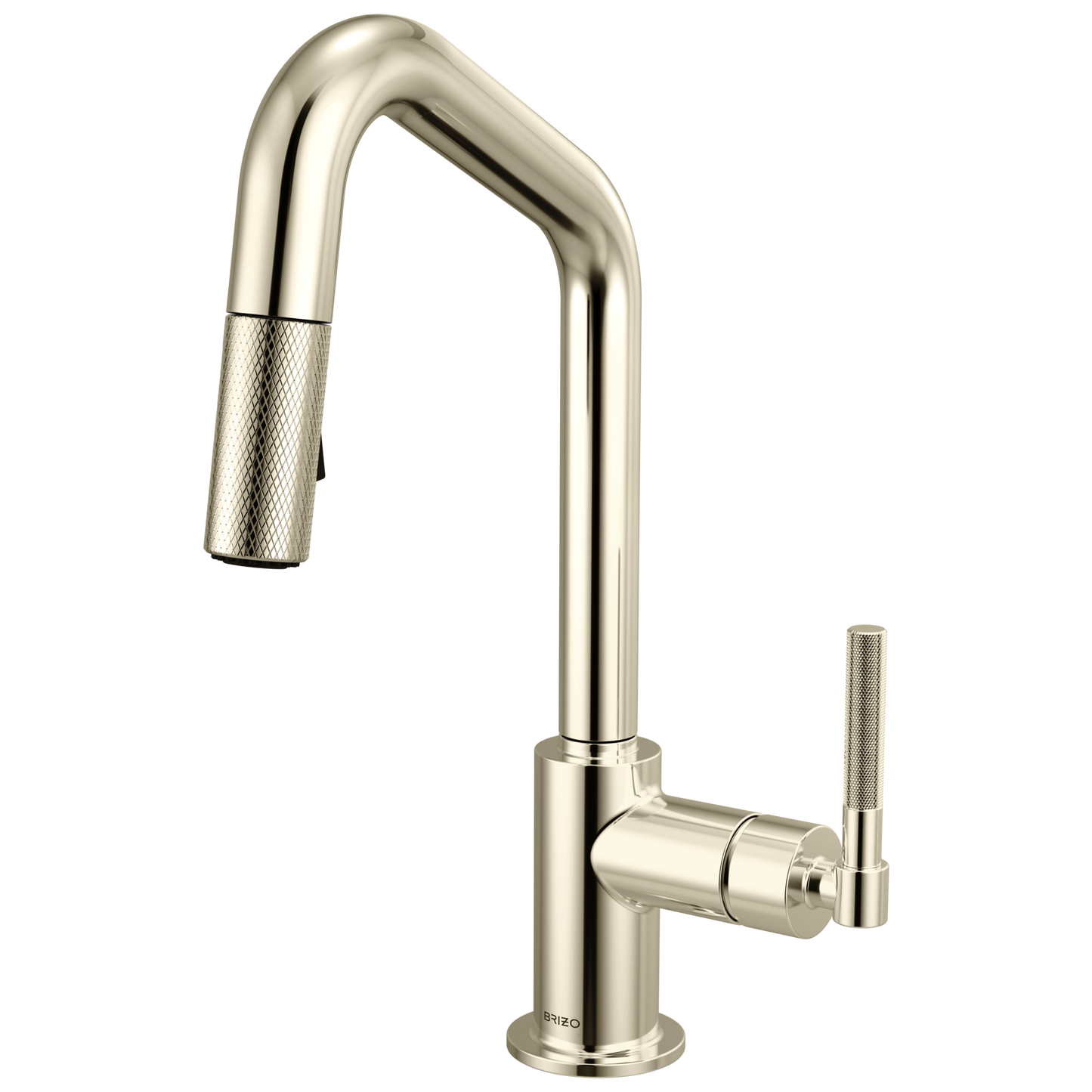 Brizo Litze 63963LF Pull-Down Prep Faucet with Angle Spout - Knurled Handle - Polished Nickel
