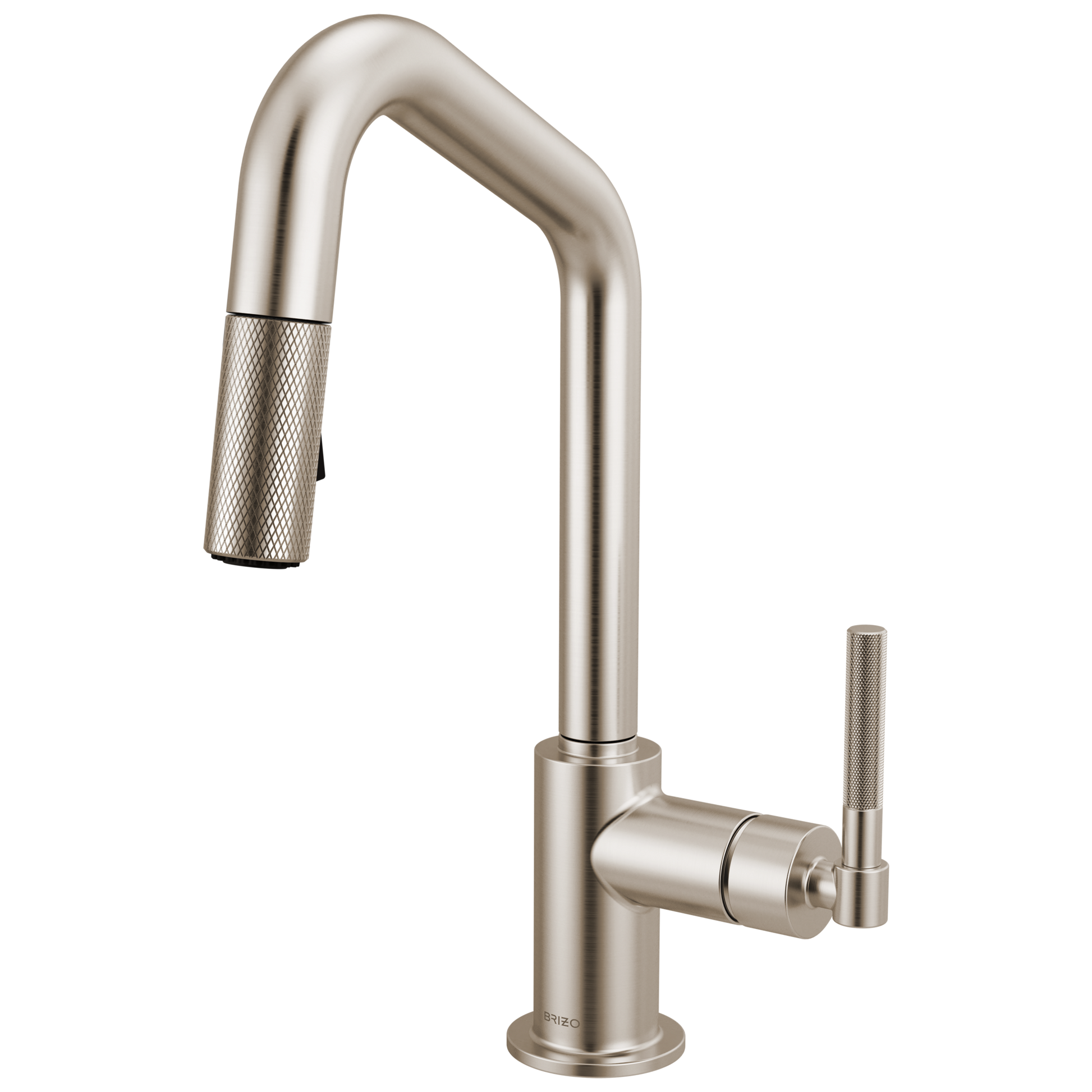 Brizo Litze 63963LF Pull-Down Prep Faucet with Angle Spout - Knurled Handle - Stainless