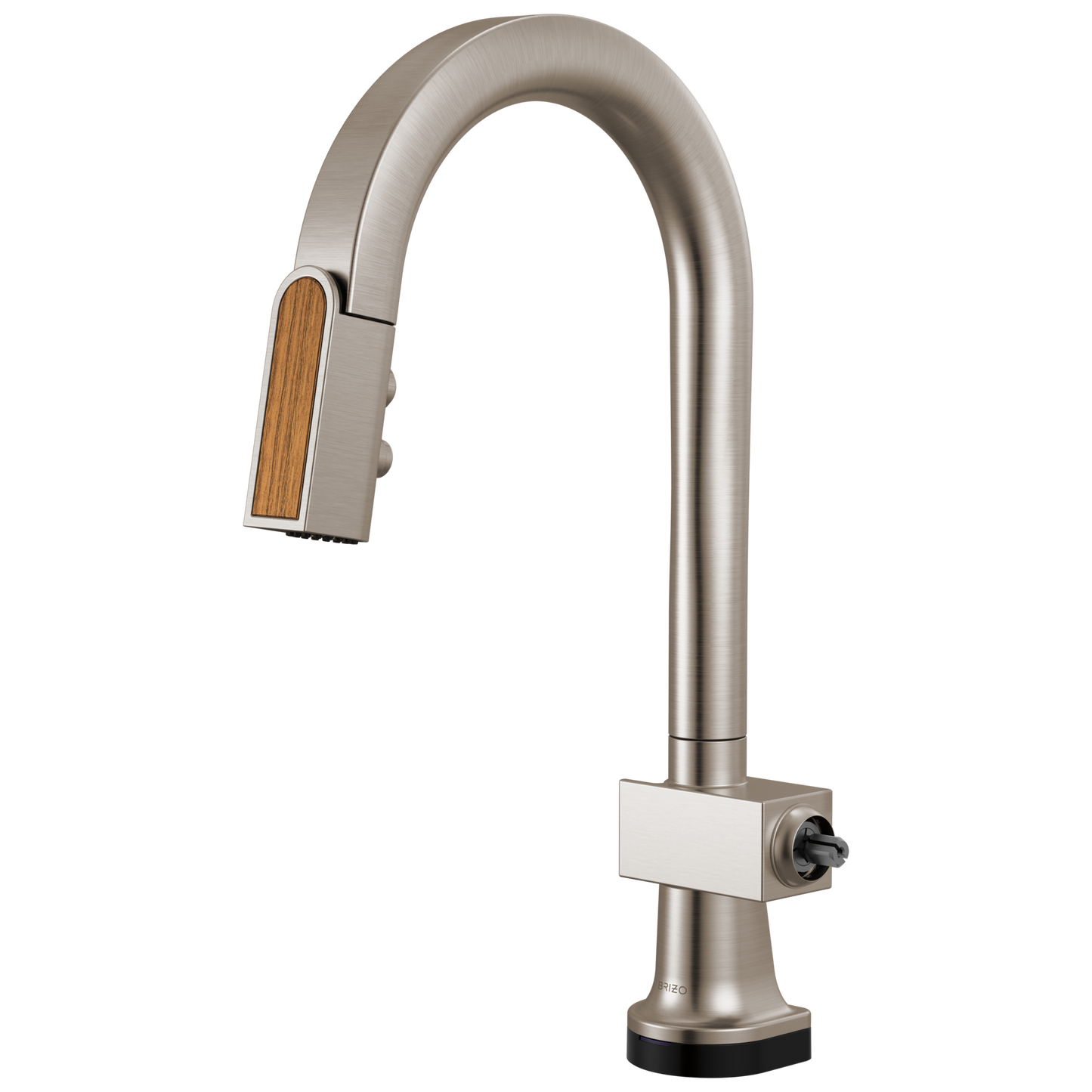 Brizo Frank Lloyd Wright 64922LF SmartTouch Pull-Down Prep Faucet with Arc Spout and Wood Spout - Less Handle - Stainless / Wood