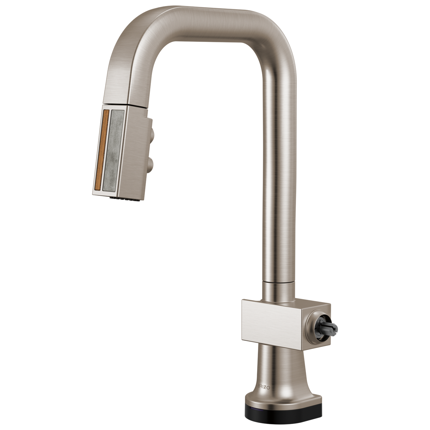 Brizo Frank Lloyd Wright 64923LF SmartTouch Pull-Down Prep Faucet with Square Spout and Wood/Concrete Wand - Less Handle - Stainless / Wood