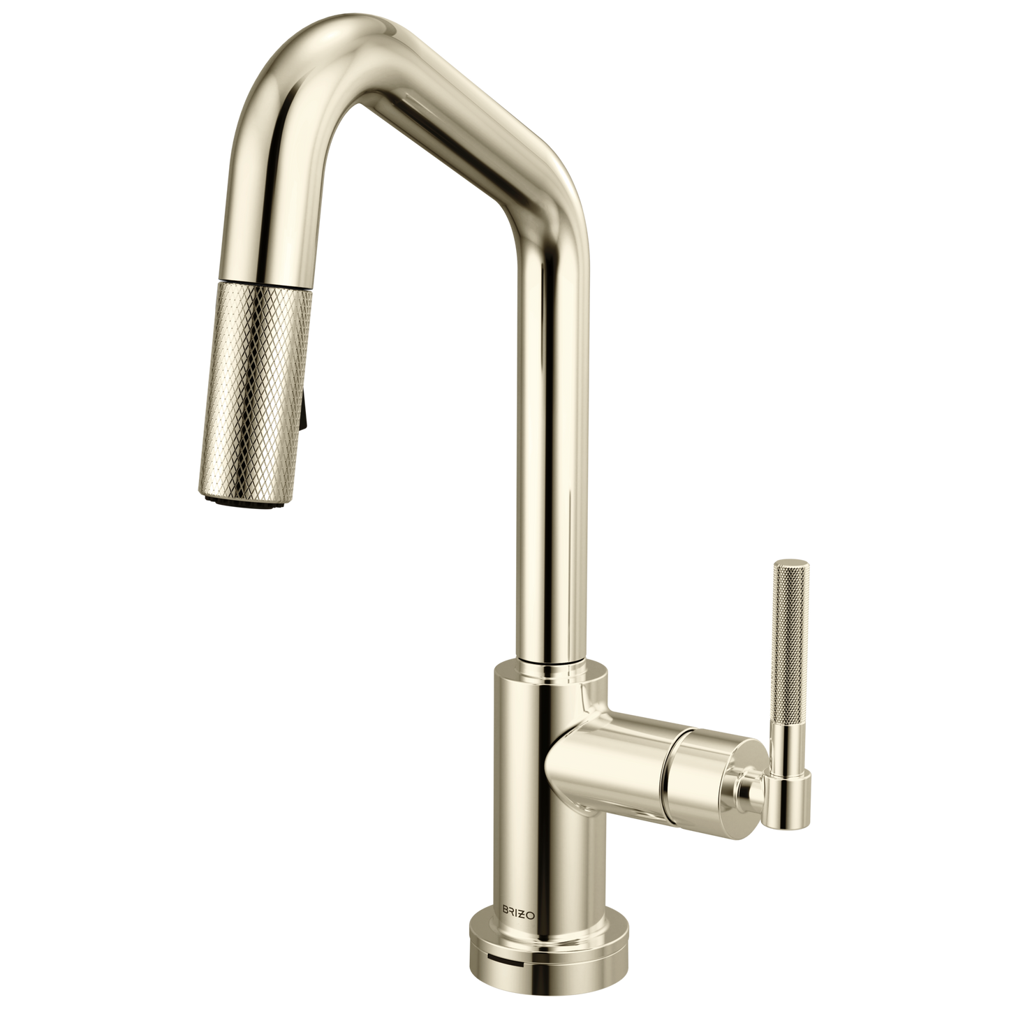 Brizo Litze 64963LF Smarttouch Pull-Down Prep Faucet with Angle Spout - Knurled Handle - Polished Nickel
