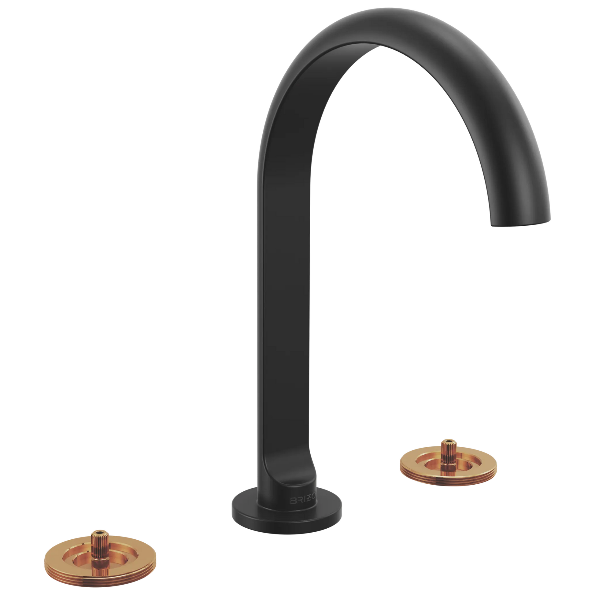 Brizo Roccesco 653110LF Widespread Lavatory Faucet with Arc Spout - Less Handles - Matte Black