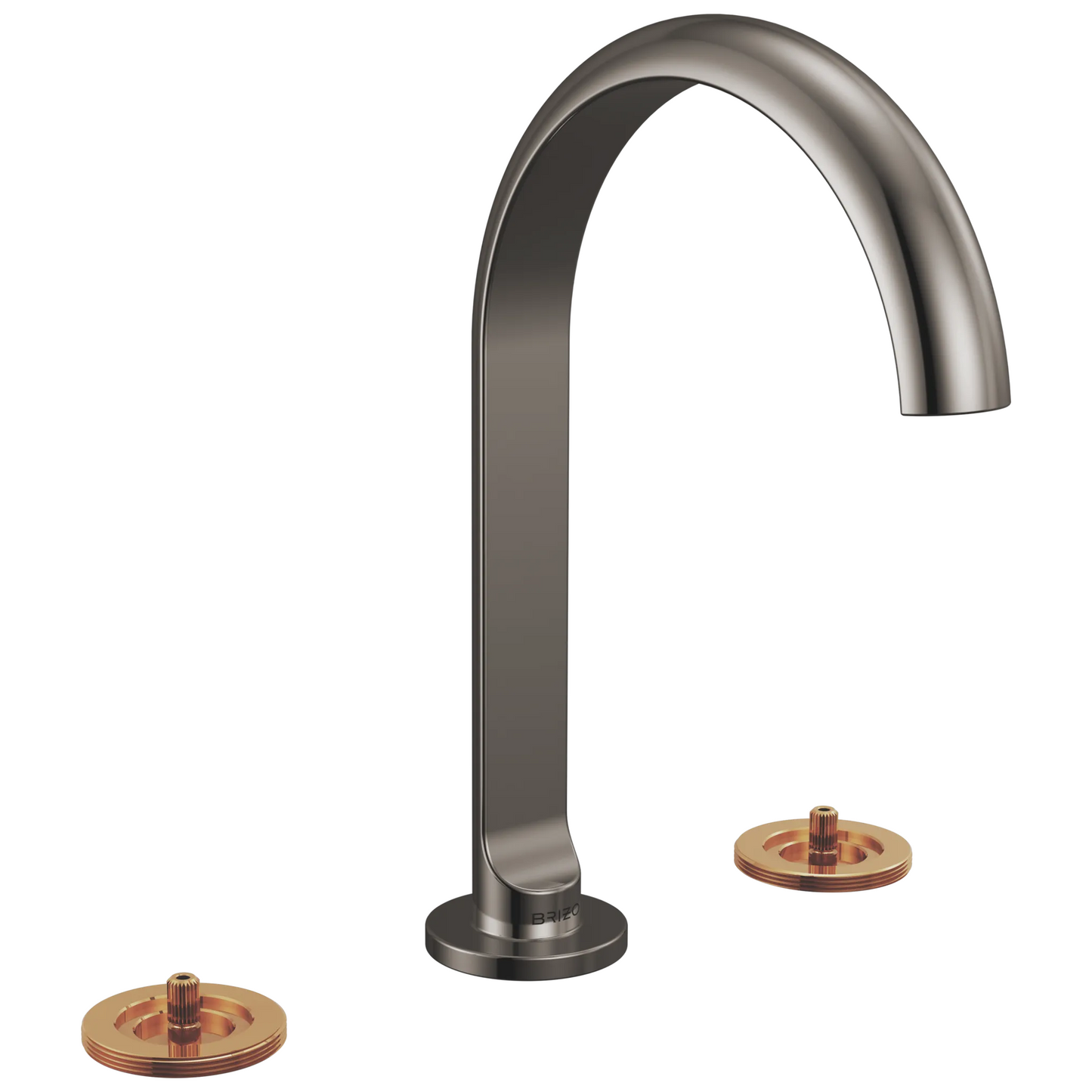 Brizo Roccesco 653110LF Widespread Lavatory Faucet with Arc Spout - Less Handles - Brilliance Black Onyx