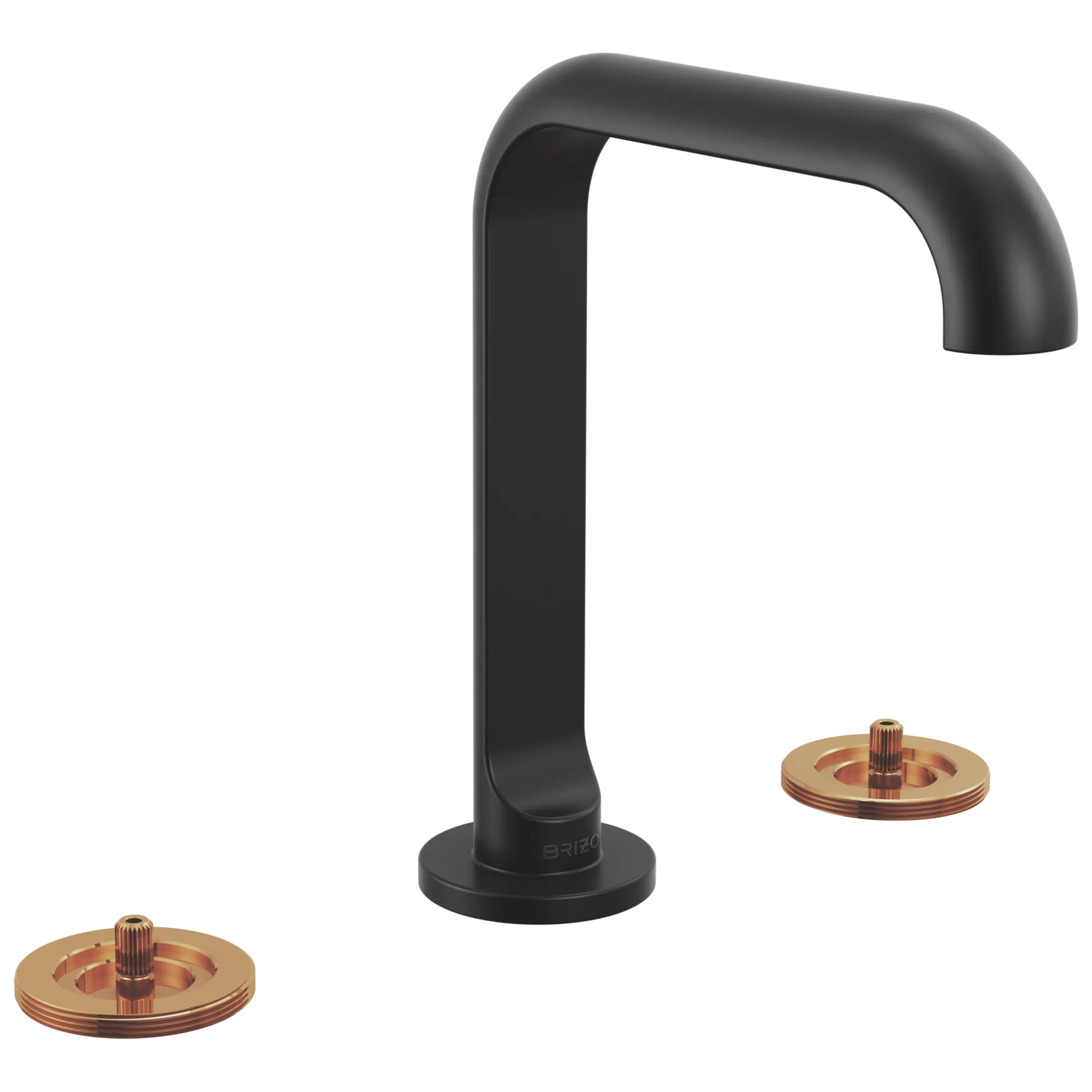 Brizo Roccesco 653111LF Widespread Lavatory Faucet with Square Spout - Less Handles - Matte Black